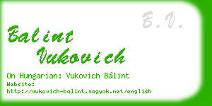 balint vukovich business card